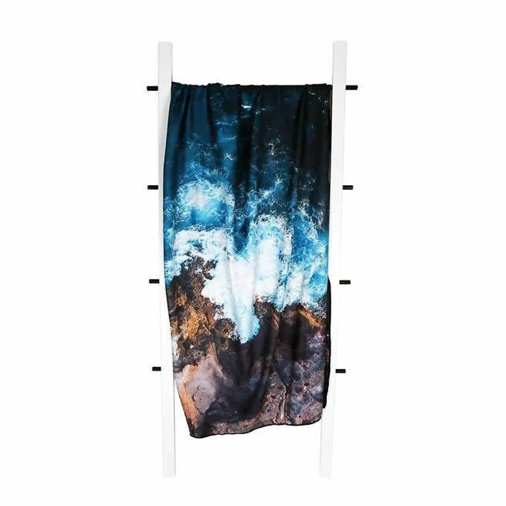 Ocean Waves Whitley Willows Microfiber Reversible Beach Towel 35